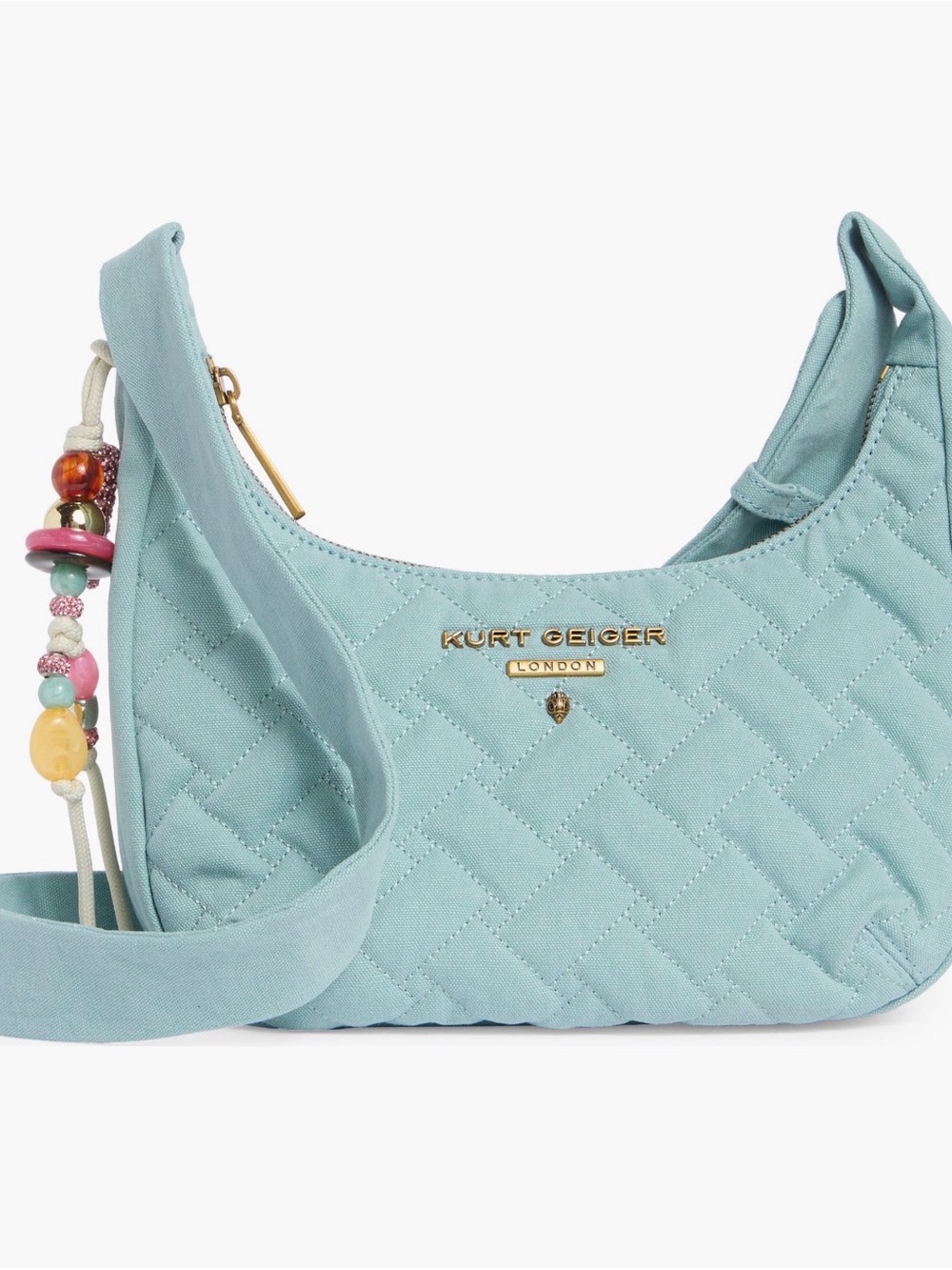 Kurt Geiger London angel Quilted hobo Light Blue Shoulder Bag